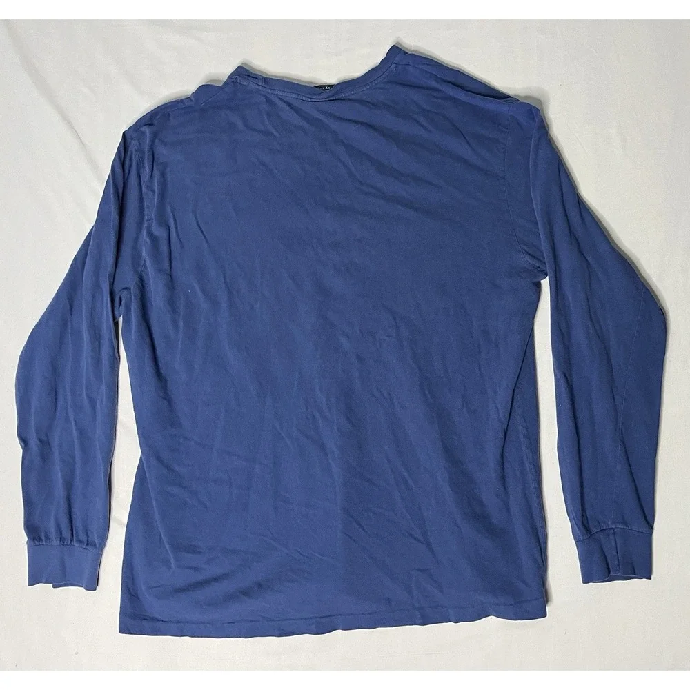 Polo Ralph Lauren Long Sleeve Crew T Shirts Men's Size Large Blue & Black Lot X2
